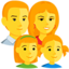 Family: Man, Woman, Girl, Girl Emoji (Messenger)