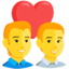 couple with heart: man, man Emoji (Messenger)