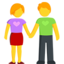 Man And Woman Holding Hands Emoji (Messenger)