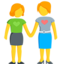 twee vrouwen hand in hand Emoji (Messenger)