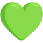 inimă verde Emoji (Messenger)