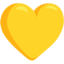 geel hart Emoji (Messenger)