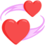 forgó szívek Emoji (Messenger)