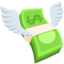 Money With Wings Emoji (Messenger)