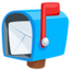 offener Briefkasten mit Post Emoji (Messenger)