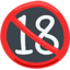 No One Under Eighteen Emoji (Messenger)