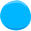 blauwe cirkel Emoji (Messenger)