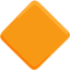 stor orange diamantform Emoji (Messenger)