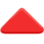 triangle rouge pointant vers le haut Emoji (Messenger)