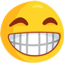 Beaming Face With Smiling Eyes Emoji (Messenger)