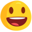 grijnzend gezicht met grote ogen Emoji (Messenger)