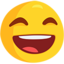 faccina con un gran sorriso e occhi sorridenti Emoji (Messenger)