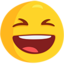 Grinning Squinting Face Emoji (Messenger)