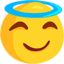 Smiling Face With Halo Emoji (Messenger)
