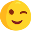 zwinkerndes Gesicht Emoji (Messenger)