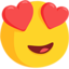 Smiling Face With Heart-Eyes Emoji (Messenger)