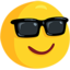 Smiling Face With Sunglasses Emoji (Messenger)