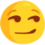 rosto com sorriso convencido Emoji (Messenger)