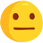 neutralt ansikte Emoji (Messenger)