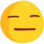 visage sans expression Emoji (Messenger)