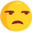 față morocănoasă Emoji (Messenger)