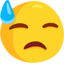 Downcast Face With Sweat Emoji (Messenger)