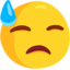 sovuq ter chiqayotgan yuz Emoji (Messenger)