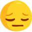 susimąstęs veidas Emoji (Messenger)