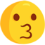 csókoló arc Emoji (Messenger)