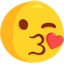 faccina che manda un bacio Emoji (Messenger)