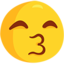 Kissing Face With Smiling Eyes Emoji (Messenger)