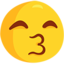 csókoló arc mosolygó szemmel Emoji (Messenger)