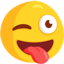 Winking Face With Tongue Emoji (Messenger)
