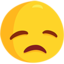 față dezamăgită Emoji (Messenger)