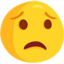 Worried Face Emoji (Messenger)