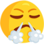 prychająca twarz Emoji (Messenger)