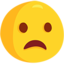 față tristă cu gura deschisă Emoji (Messenger)