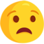 Anguished Face Emoji (Messenger)