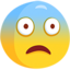 visage effrayé Emoji (Messenger)