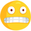 grimaszoló arc Emoji (Messenger)