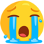 Loudly Crying Face Emoji (Messenger)
