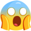 twarz krzycząca ze strachu Emoji (Messenger)