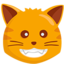 besišypsančios katės snukutis Emoji (Messenger)