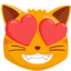 Smiling Cat Face With Heart-Eyes Emoji (Messenger)