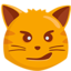 kot z drwiącym uśmiechem Emoji (Messenger)