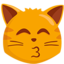 bučiuojančios katės snukutis Emoji (Messenger)