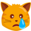 rosto de gato chorando Emoji (Messenger)