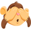 małpa zasłaniająca oczy Emoji (Messenger)