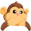 Speak-No-Evil Monkey Emoji (Messenger)