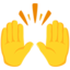 Raising Hands Emoji (Messenger)